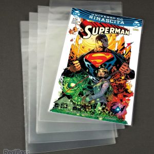 100 Buste per fumetti COMICS USA in PPL My 60 cm 17,3x26,5+4,5 con adesivo