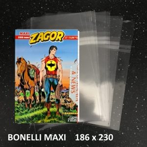 Buste per fumetti BONELLI MAX in polipropilene trasparente lucido 60my micron