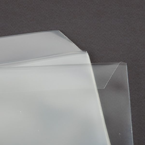 Buste per CD/DVD in polipropilene trasparente lucide con aletta 80my micron