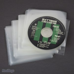 Buste per CD/DVD in polipropilene trasparente lucide senza aletta 80my micron