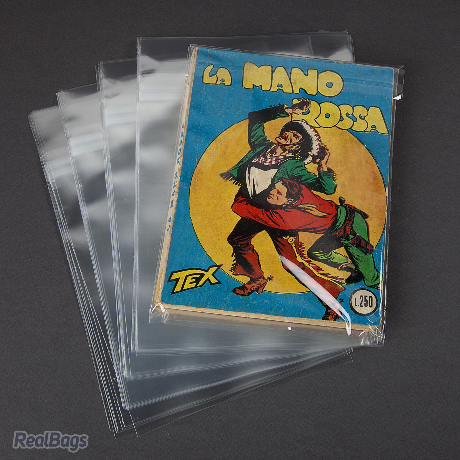100 buste richiudibili per fumetti Comics Supereroi 176 x 265 mm - MMS